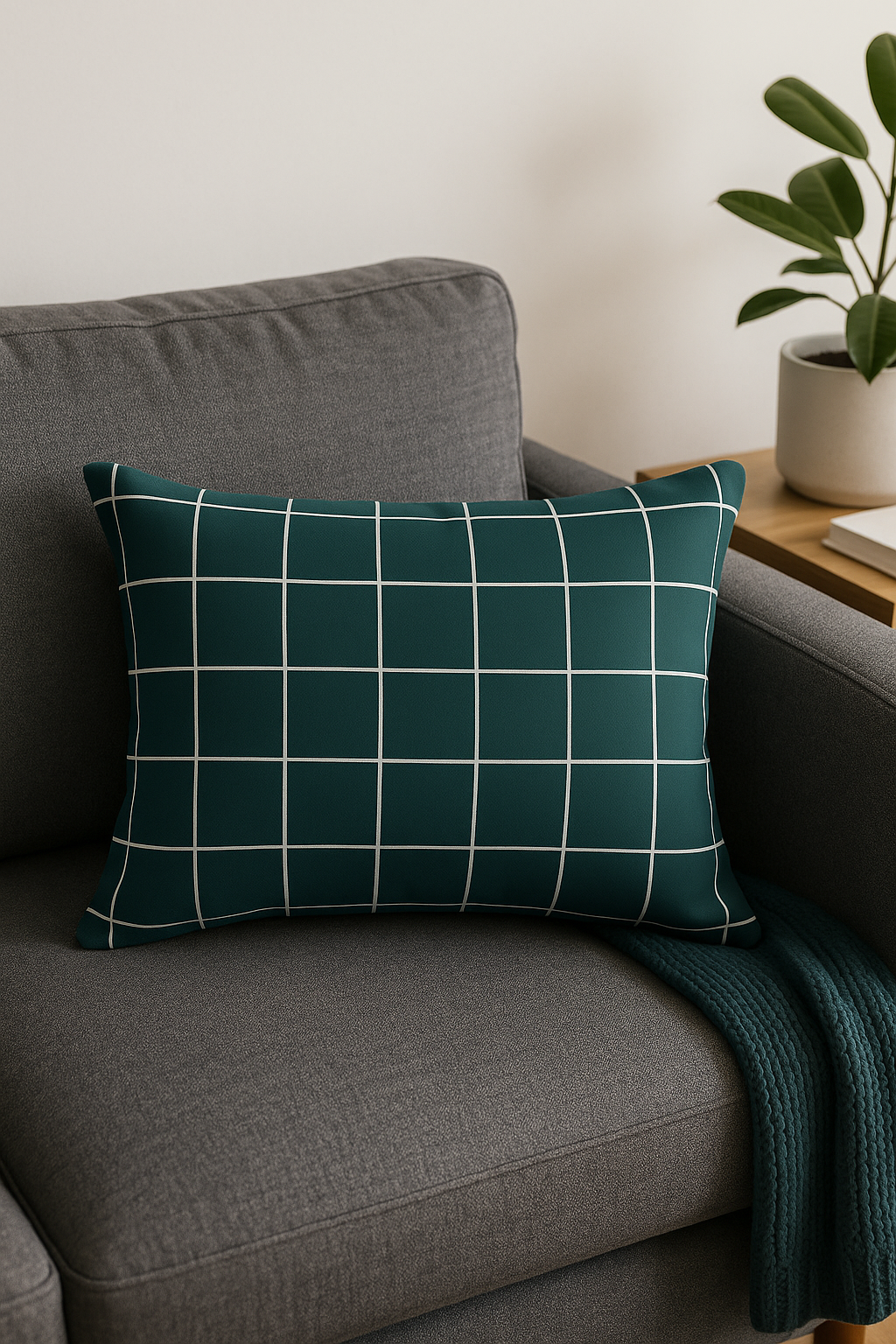 housse de coussin rectangulaire arc-en-ciel et motif végétal