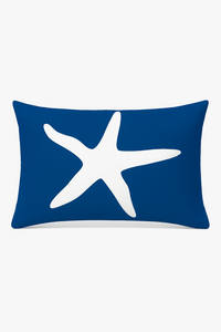 housse de coussin rectangulaire motif animaux marins bleus 30 x 50 cm