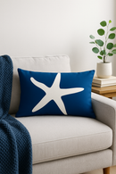 housse de coussin rectangulaire motif animaux marins bleus 30 x 50 cm