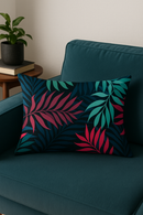 housse de coussin rectangulaire motif feuilles tropicales vertes 30 x 50 cm