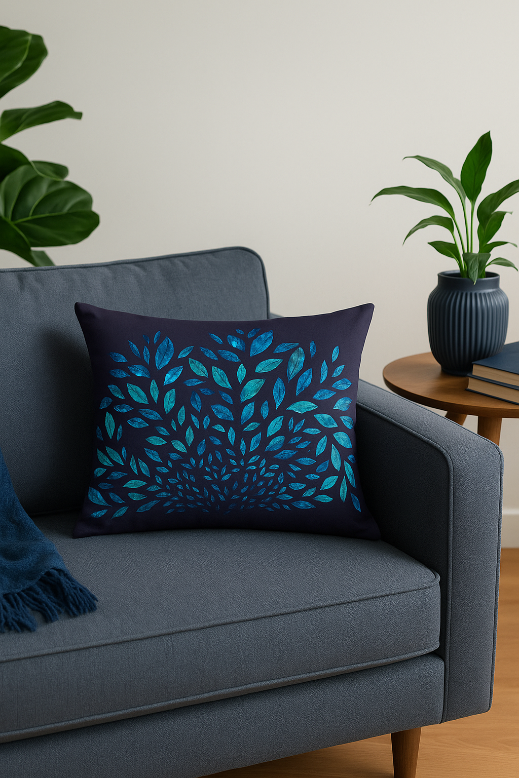 housse de coussin rectangulaire motif fleurs tropicales 30 x 50 cm - vue 2 sur 2