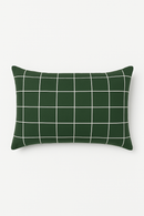 housse de coussin rectangulaire motif géométrique arc-en-ciel et végétal