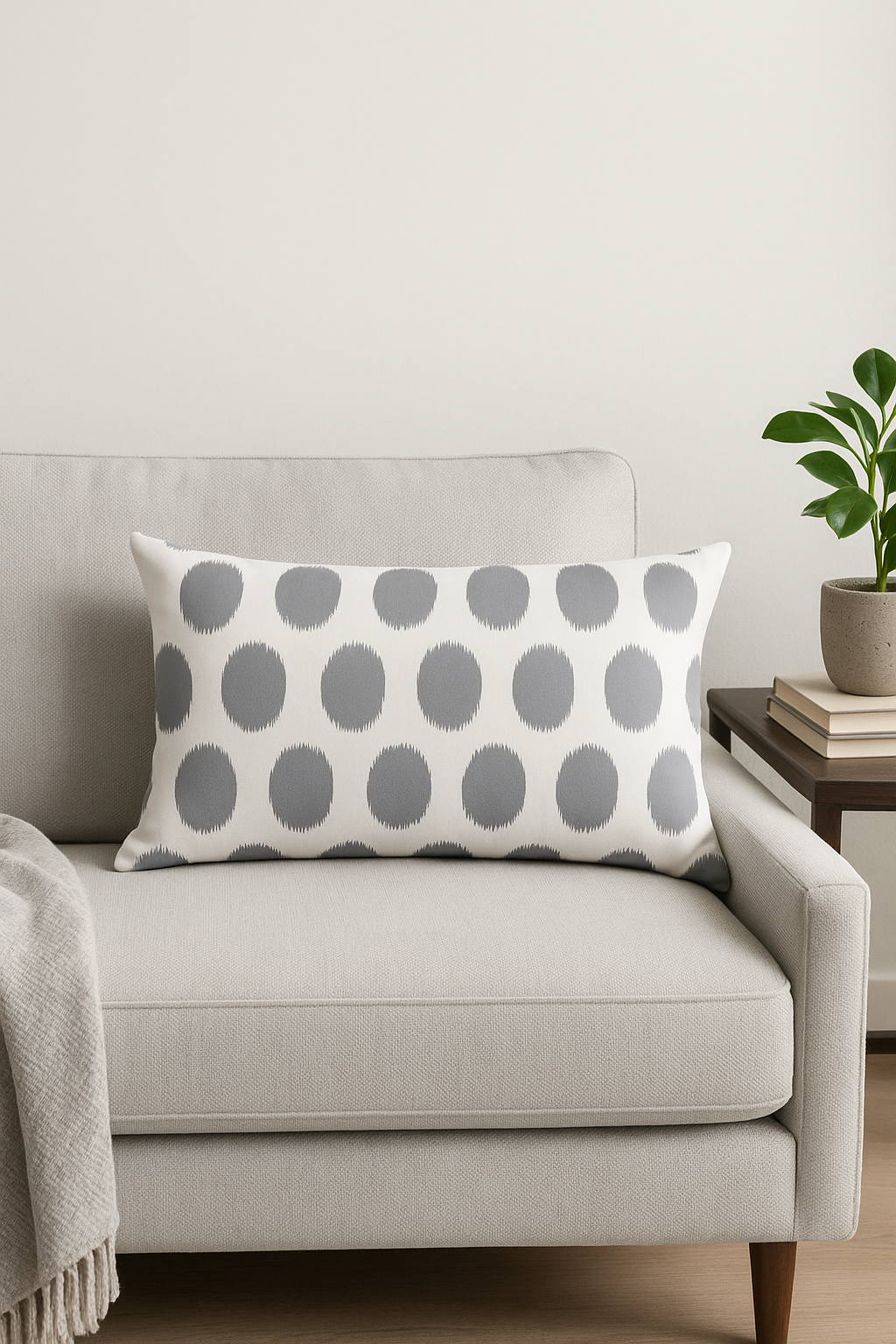 housse de coussin rectangulaire motif géométrique gris patchwork décoratif