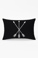 housse de coussin rectangulaire motif géométrique noir et blanc 30x50 cm