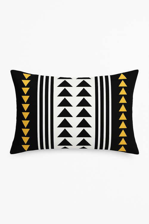 housse de coussin rectangulaire motif géométrique nordique coloré 30x50 cm