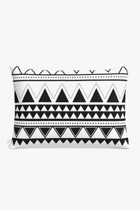 housse de coussin rectangulaire motif marbré noir et blanc 30 x 50 cm