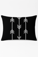 housse de coussin rectangulaire noir et blanc marbré 30 x 50 cm