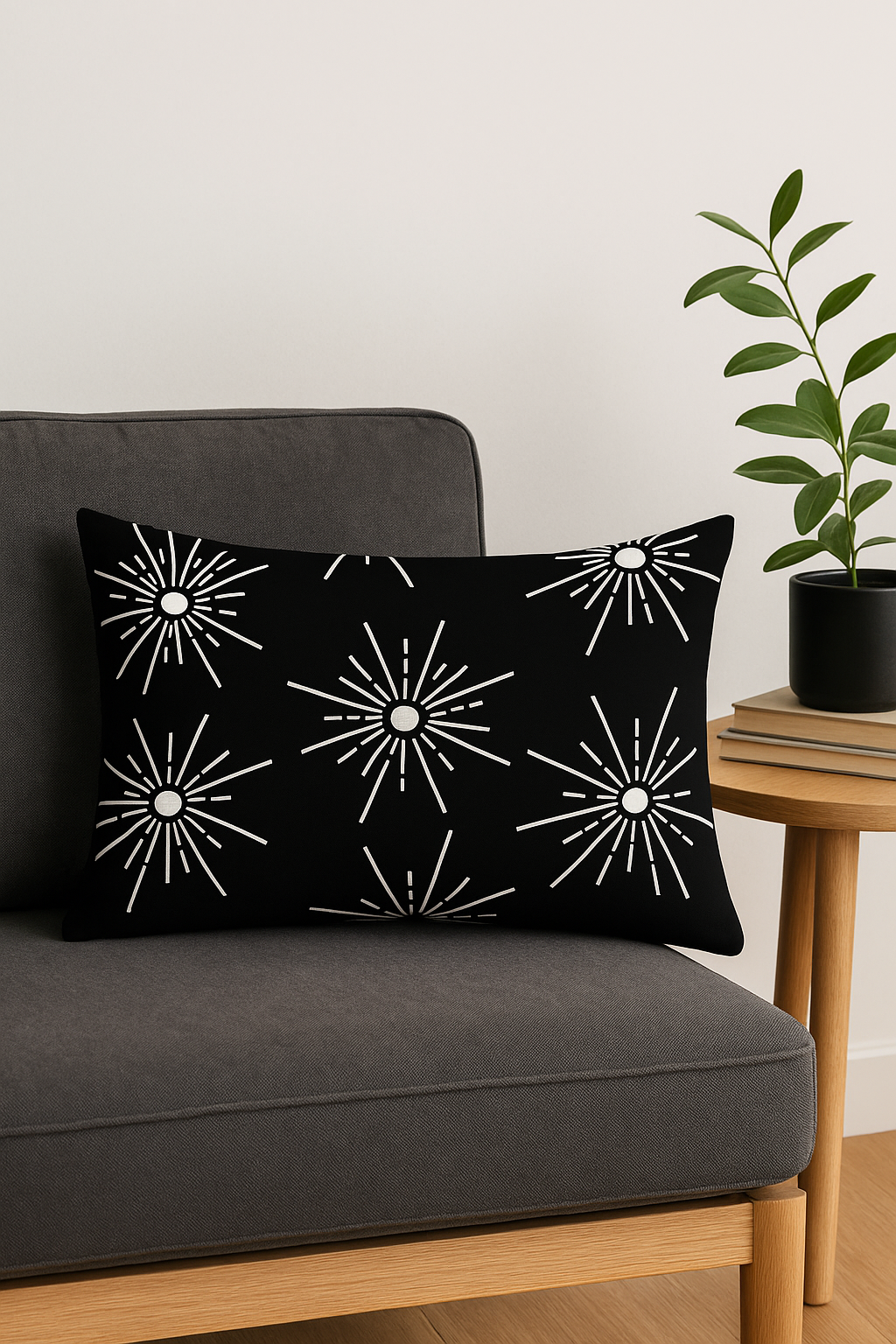 housse de coussin rectangulaire polyester motif mandala élégant 30x50 cm