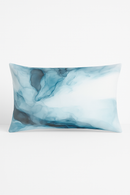 housse de coussin rectangulaire rayures aquarelle style chinois 30 x 50 cm