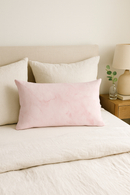 housse de coussin rose à motif géométrique tendance pour la maison