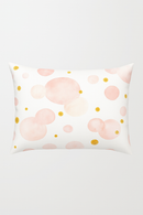 housse de coussin rose motif géométrique décoration intérieure tendance