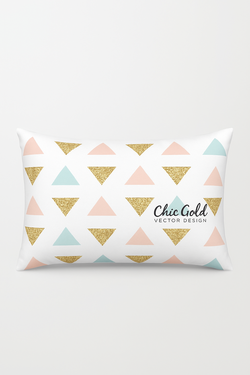 housse de coussin rose motif géométrique pour déco tendance