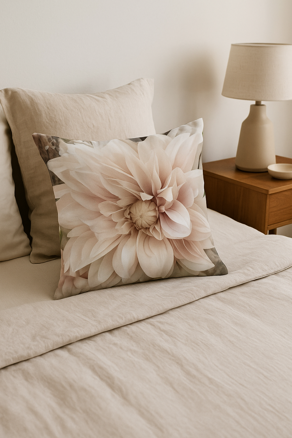 housse de coussin rose motif nordique pour décoration élégante - vue 3 sur 2
