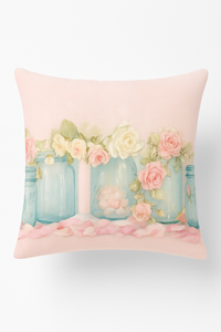 housse de coussin rose motif nordique pour décoration élégante