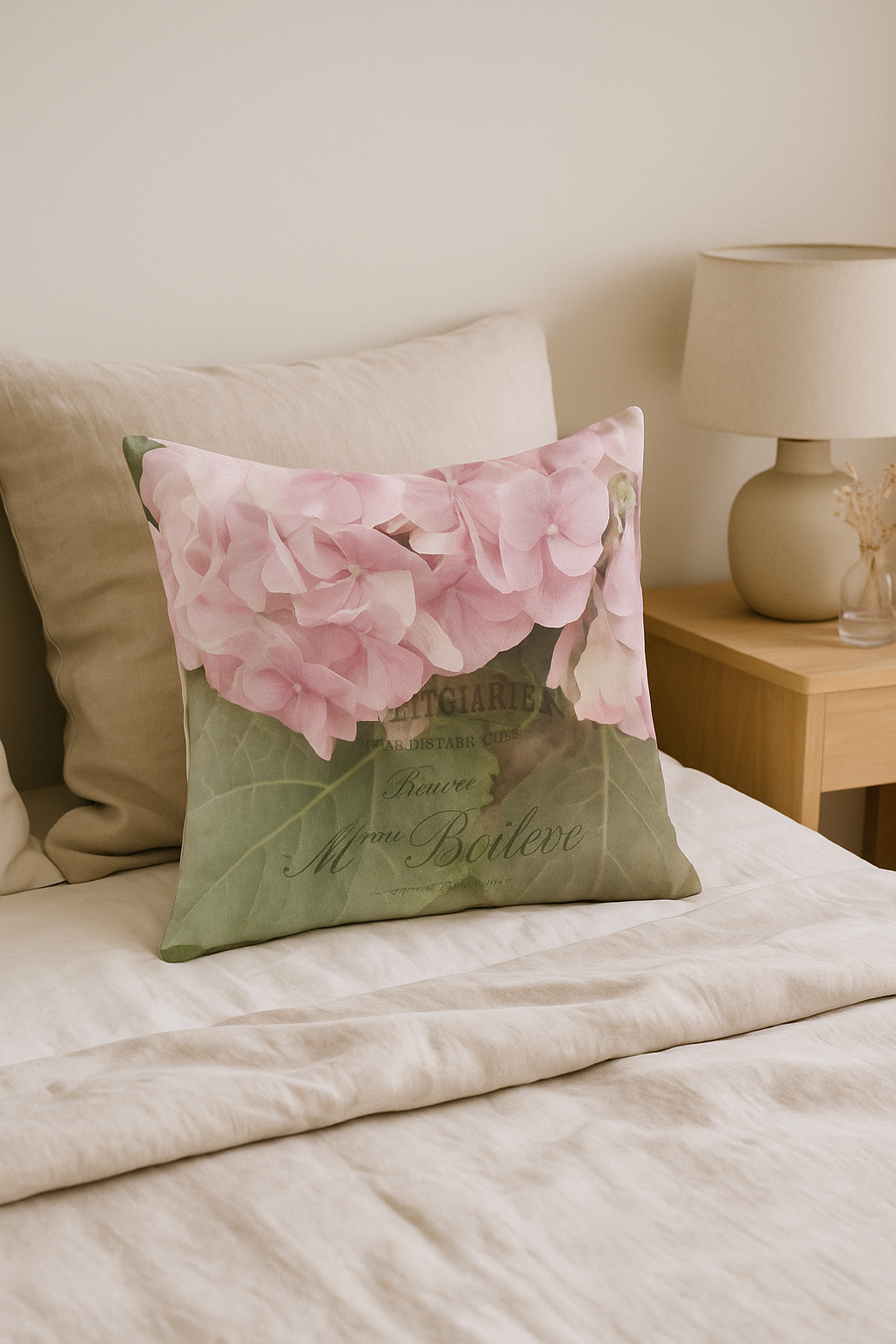 housse de coussin rose motif nordique pour décoration élégante - vue 3 sur 2