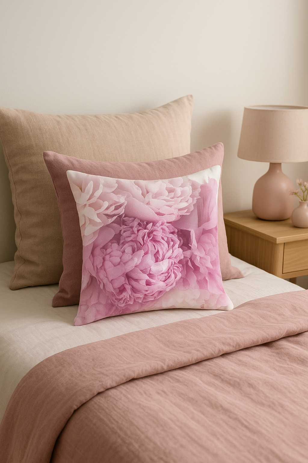 housse de coussin rose style nordique pour décoration élégante - vue 3 sur 2