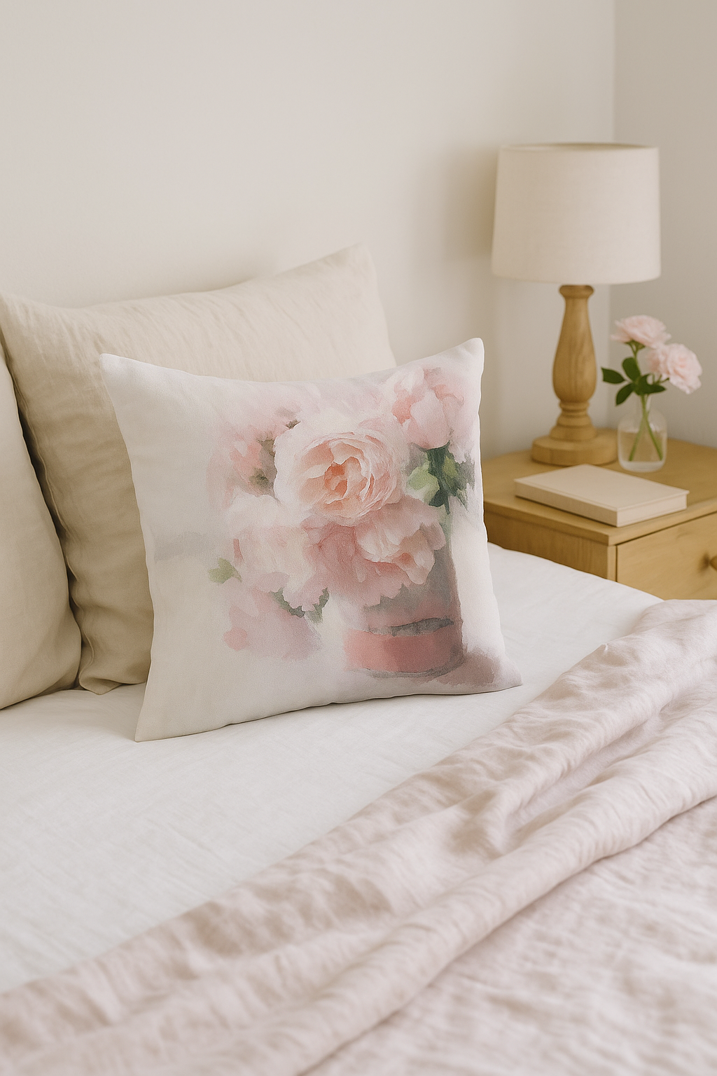 housse de coussin rose style nordique pour mariage et canapé - vue 3 sur 2