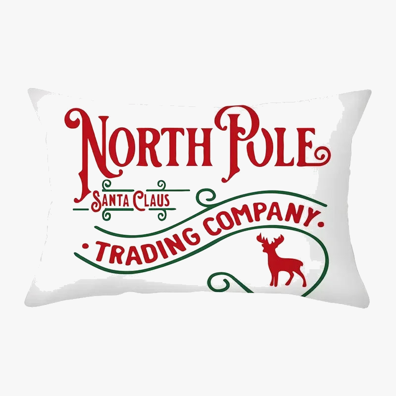 housse de coussin rouge de Noël pour décoration intérieure