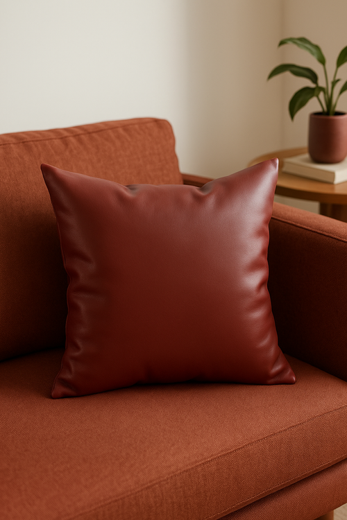 housse de coussin similicuir 45x45 60x60 pour canapé lit - vue 2 sur 2