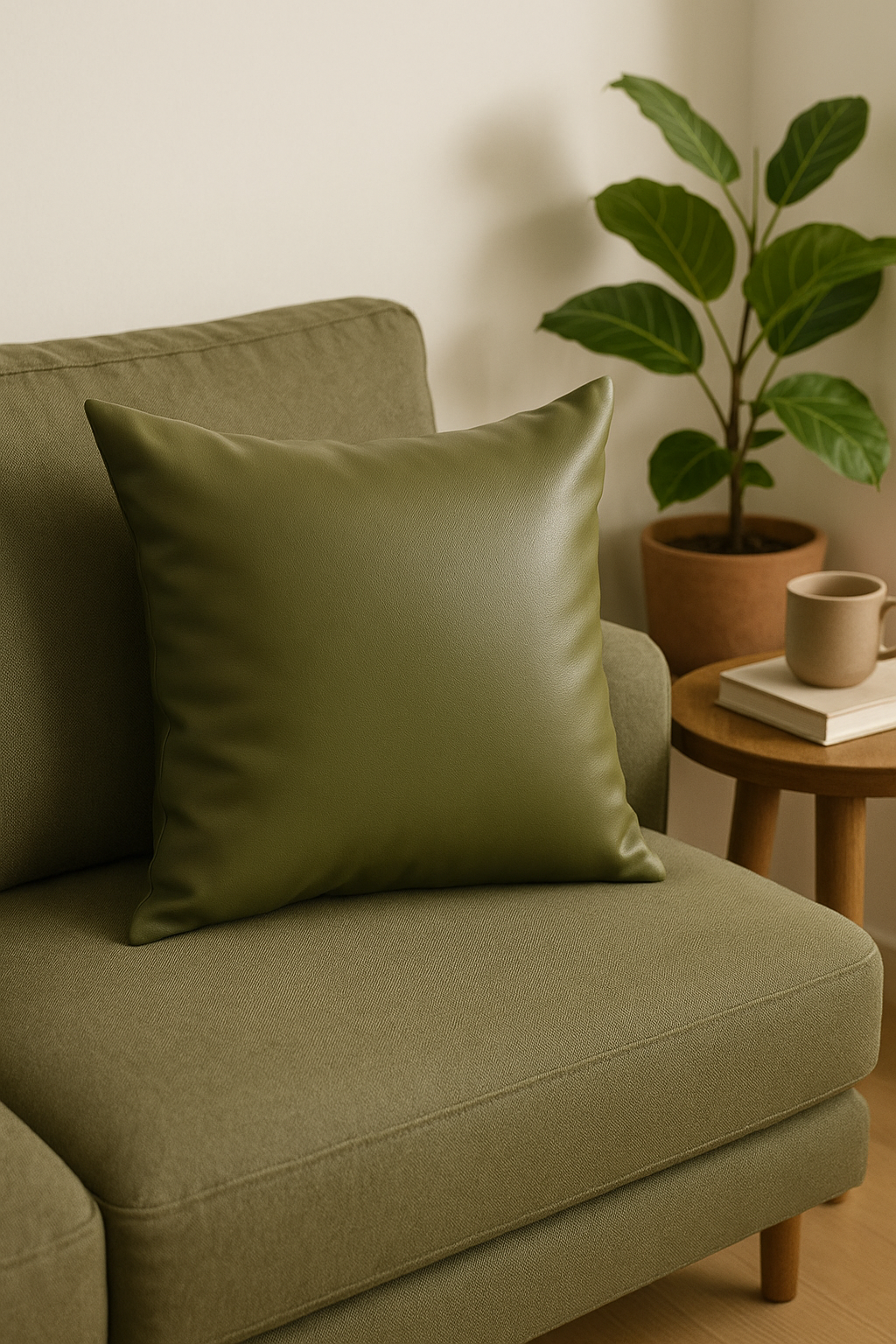 housse de coussin similicuir pour canapé-lit décoratif 45x45 60x60 cm - vue 3 sur 2