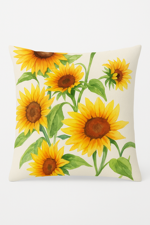 housse de coussin tournesol pour un été coloré