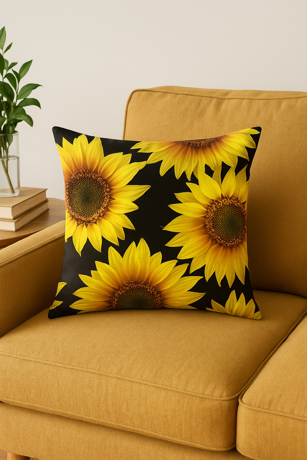 housse de coussin tournesol pour une ambiance estivale joyeuse