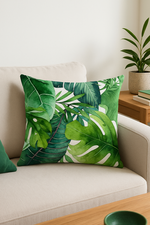 housse de coussin tropical pour canapé élégant et moderne