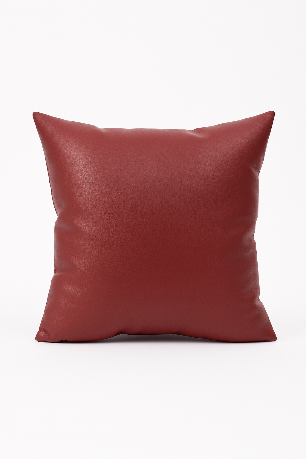 housse de coussin unie en similicuir pour décoration intérieure