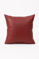 housse de coussin unie en similicuir pour décoration intérieure