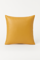 housse de coussin unie en similicuir pour décoration intérieure