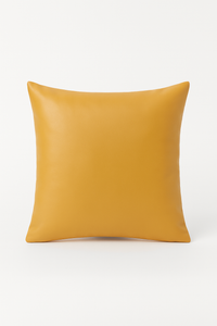 housse de coussin unie en similicuir pour décoration intérieure