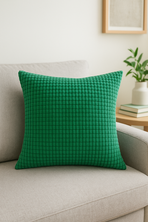 housse de coussin velours côtelé grain de maïs grande taille décorative - vue 2 sur 2