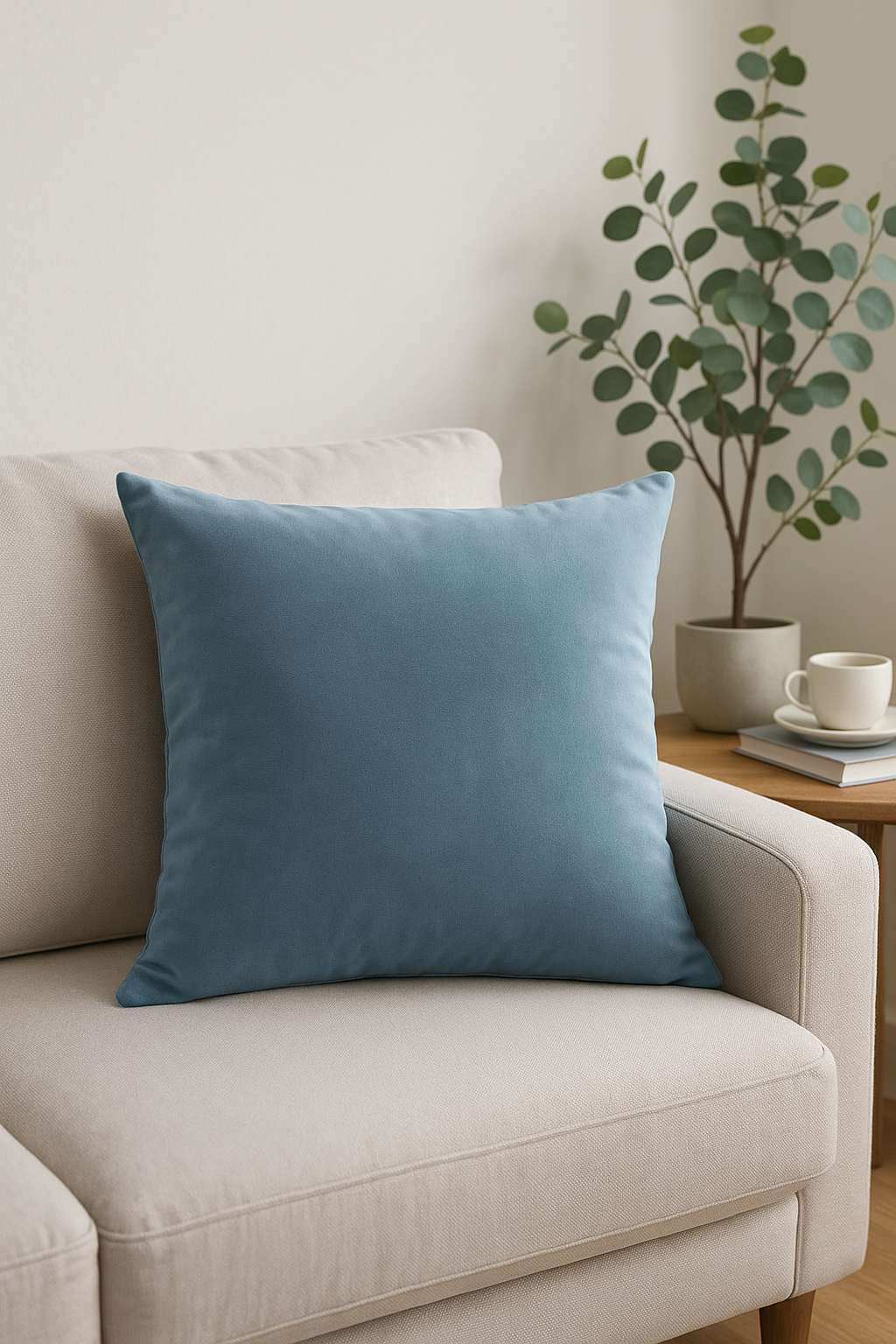 housse de coussin velours hollandais sur mesure couleur unie 40 à 60 cm
