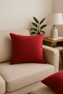 housse de coussin velours sur mesure couleur unie 40 à 60 cm