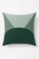housse de coussin verte géométrique abstraite pour canapé