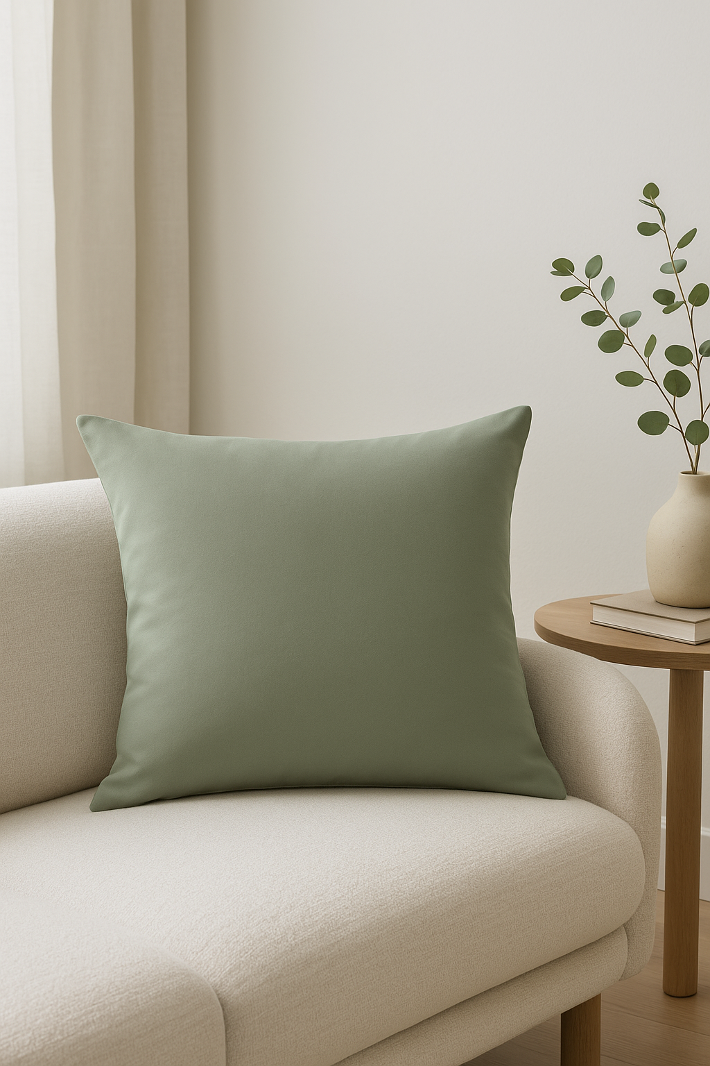 housse de coussin verte géométrique abstraite pour canapé - vue 3 sur 2