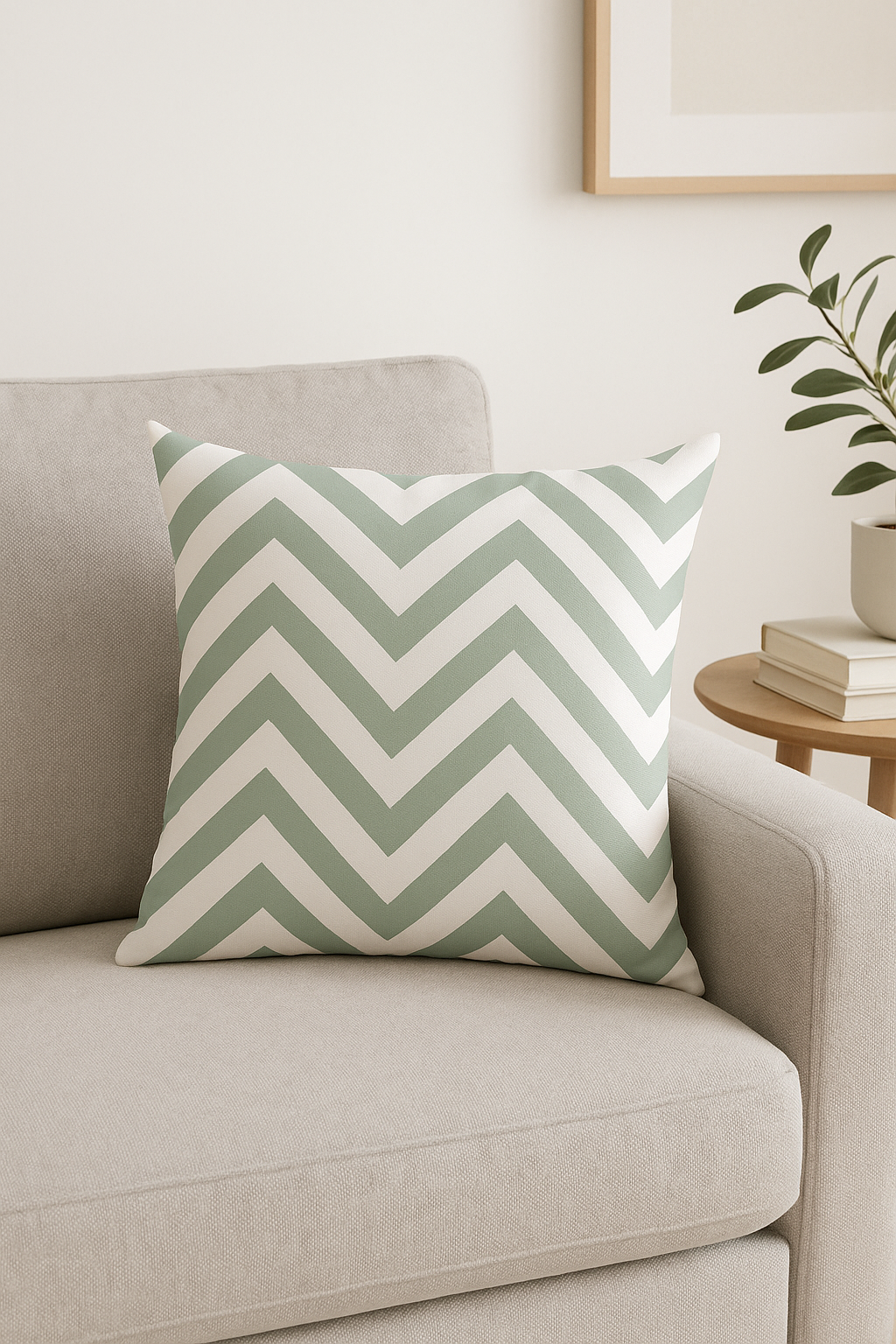 housse de coussin verte géométrique abstraite pour décoration canapé - vue 3 sur 2