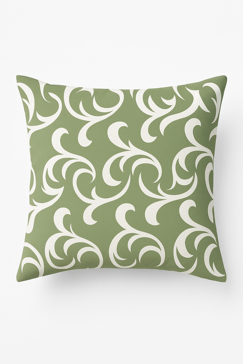 housse de coussin verte géométrique décorative pour canapé