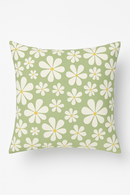 housse de coussin verte géométrique pour décoration canapé