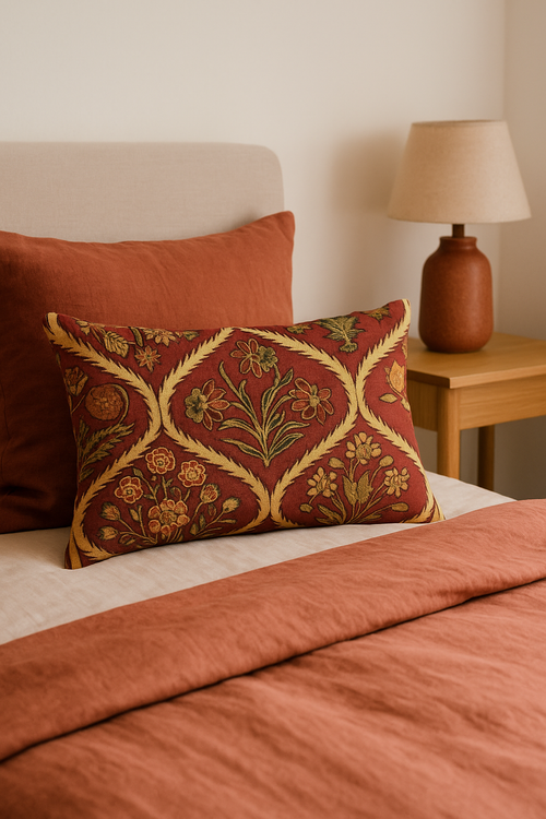 housse de coussin vintage à motif mandala pour déco intérieure - vue 3 sur 2