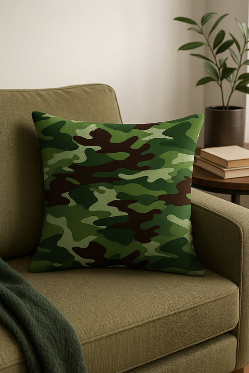 housses de coussin camouflage géométriques pour décoration intérieure - vue 2 sur 2