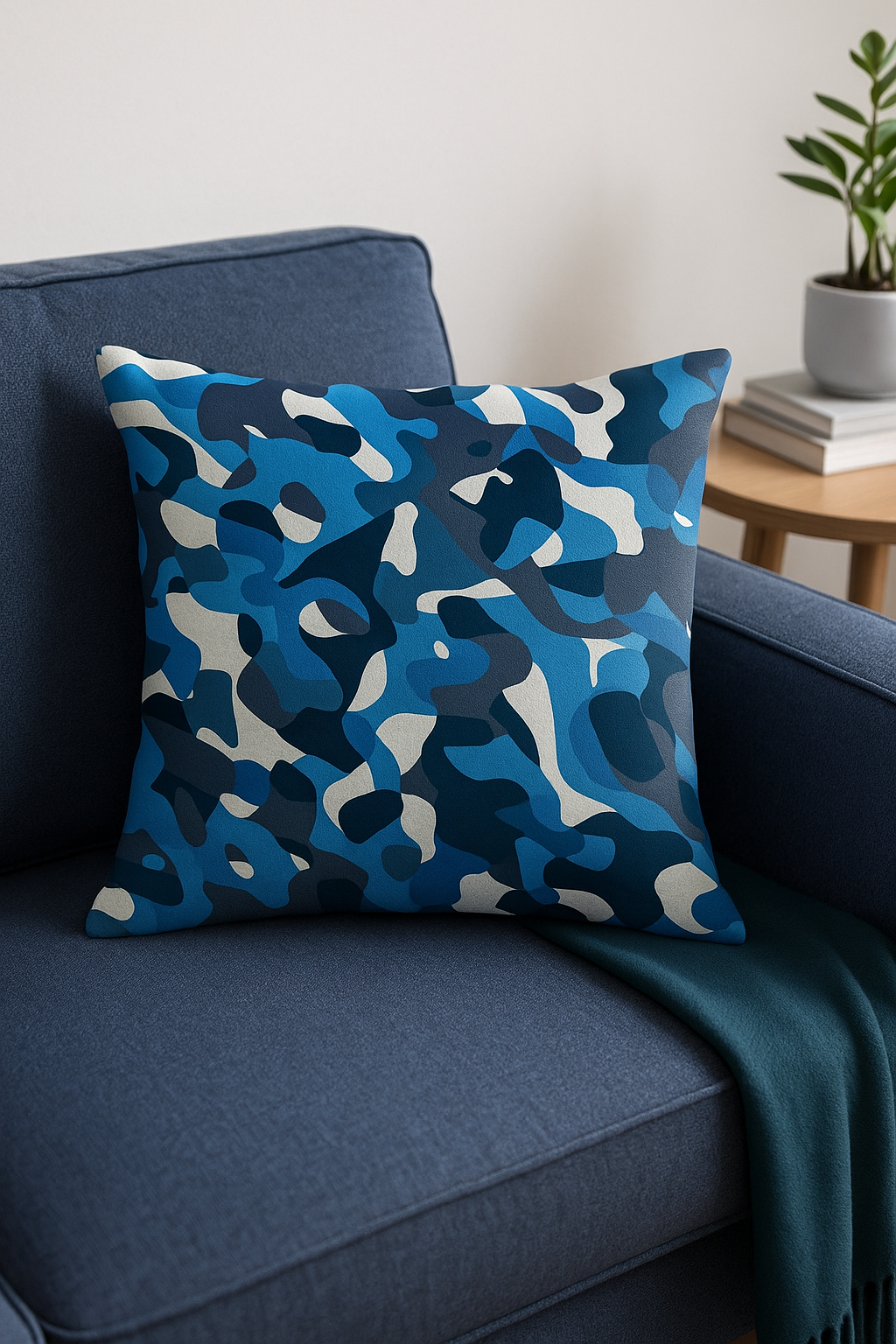 housses de coussin camouflage militaire motifs géométriques décoratifs - vue 3 sur 2