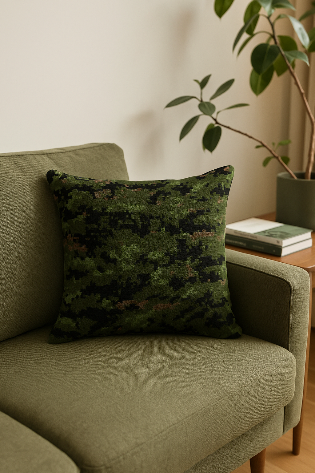 housses de coussin décoratives motif camouflage militaire - vue 3 sur 2