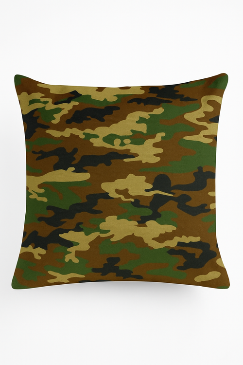 housses de coussin décoratives motif camouflage militaire tendance