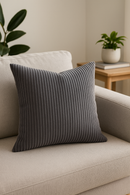 housses de coussin en velours côtelé rayées unies 30x50cm 50x70cm