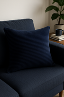 housses de coussin en velours côtelé rayées unies 30x50cm 50x70cm