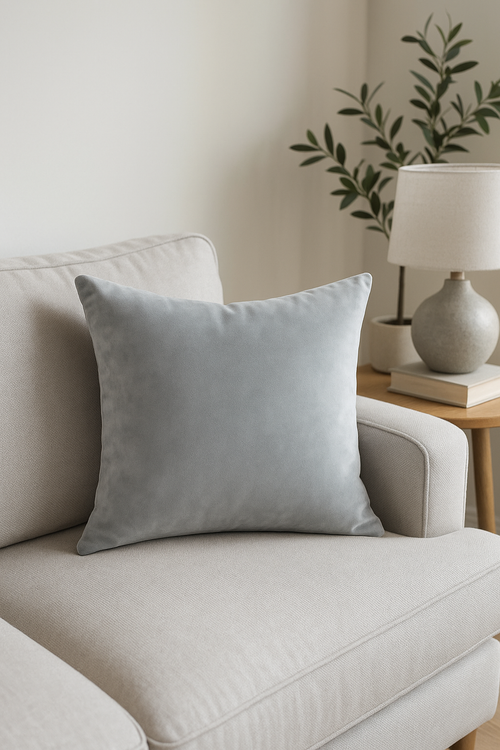 housses de coussin en velours unies pour décoration intérieure - vue 2 sur 2