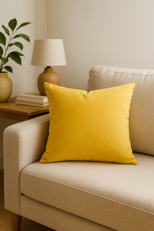 housses de coussin en velours unies pour décoration moderne - vue 2 sur 2
