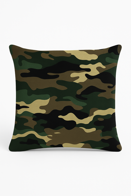 housses de coussin géométriques motif camouflage militaire décoratif