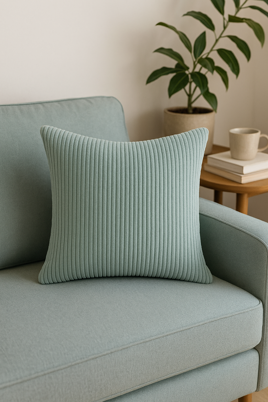 housses de coussin rayées en velours côtelé 30x50 et 50x70 cm - vue 3 sur 2